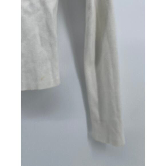 SUNDAY BEST Women's White Faux-Fur Button-Up Cropped Sweater Top SZ 2XS - Picture 9 of 12